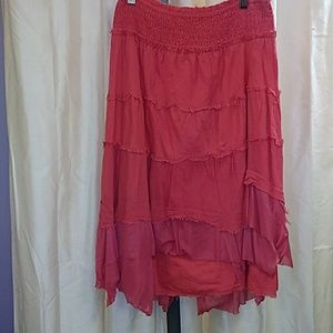 Free People Boho Multi layered Skirt